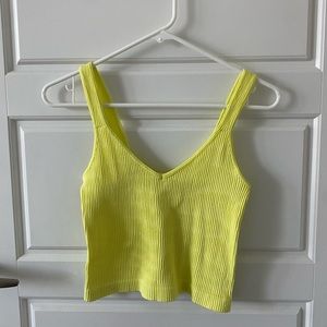 Yellow cropped tank top (bralette)